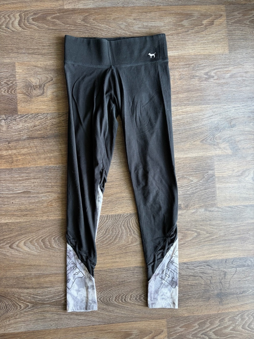 Y2K PINK Victoria’s Secret mesh lattice yoga leggings XS gym girl athleisure